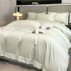 100-count pure cotton four-piece set, long-staple cotton, light luxury hotel style, high-end feel, all-cotton bed sheets, duvet covers, bedding, Hat 4 details Picture